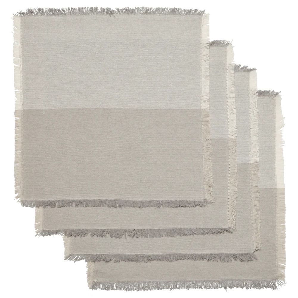 IKEA NISSOGA NISSÖGA Napkin, Gray/White, 4 Pack, 14x14" (805.550.53) NEW